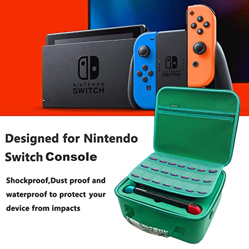 Carrying Case For Nintendo Switch,Portable Travel All Protective Hardshell Storage Case Compatible With Switch Oled Model For Switch Console, Pro Controller, Switch Dock With 21 Games Cards Slots #TOP1