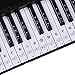 MMSSY Adesivi per pianoforte, adesivi per tasti di per 88/61/54/49/37 set completo di chiavi per tasti bianchi e neri della Tastiera di Nota Adesivo musicali Colorato