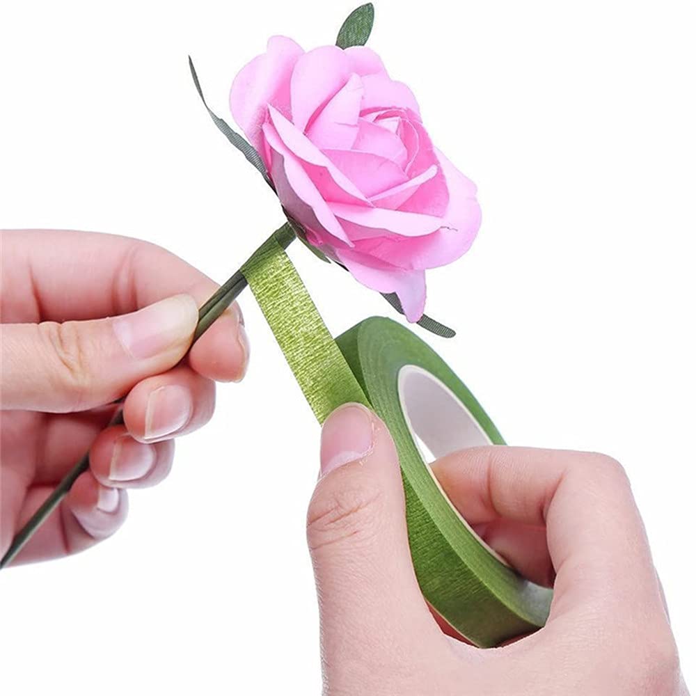 ZXYZLJJD Kit floreale da 7 pezzi, strumenti per realizzare bouquet e ghirlande fai da te, tra cui nastri e involucri floreali, tagliafili floreali, nastro floreale, fili per steli floreali, per