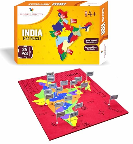 Humming Bird Indian Map with State Capitals and Flag Educational Learning Toys for Kids Boys & Girls India map Jigsaw Puzzle (B0BWB9BC4S) Amazon Price History, Amazon Price Tracker
