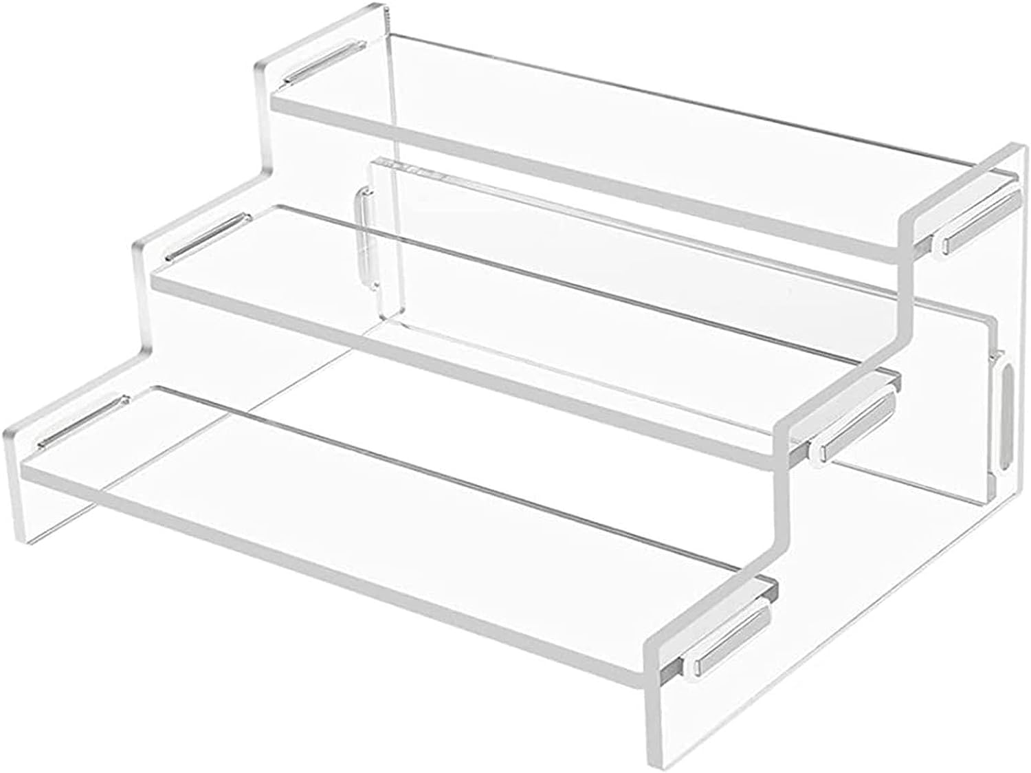 MaxsafeAcrylic Display Riser Step Stand, 3 Tiers Clear Display Riser Perfume Organizer Spice Display Shelves Desktop Display Stand for Funko POPs, Collectibles, Toys, Action Figures, Perfume, Dessert