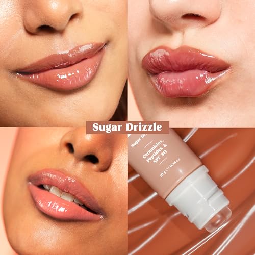 Image of RENEE Juicy Fix Tinted Lip Balm- Sugar Drizzle | Shiny, Glossy Finish | Protects Lips With SPF 30 | Repairs & Nourishes Dry, Flaky Lips | With Peptides, Ceramides & Hyaluronic Acid | 10 g