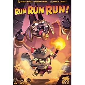 Run Run Run, Cooperative Board Game with Cat Adventurers in a Pyramid, 1 to 4 Players – 25th Century Games