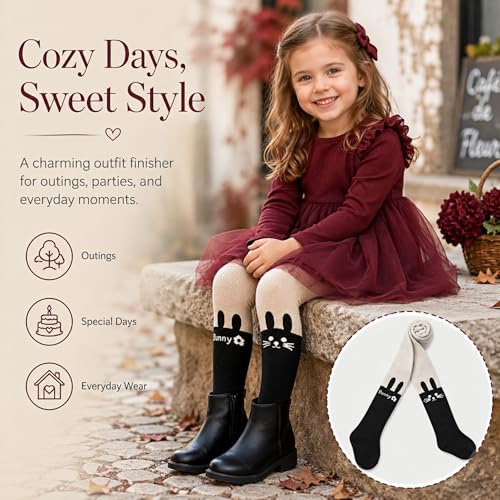 Image of VIKITA Girls tights Cotton Leggings in Spring fall winter stripe socks for girls 3-8 years