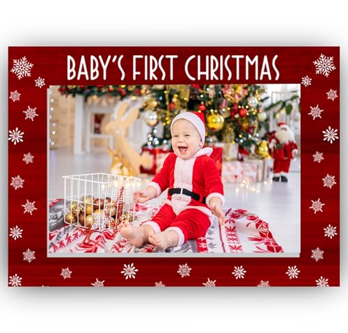 CAIFZ Baby First Christmas Photo Frame 4x6 Inch
