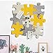 Filz-Pinnwand aus Kork, Set von Wand, Puzzle-Form, Pinnwand aus EVA-Kunststoff, selbstklebend, um Fotos Memos Display Board Pads Bilder Zeichnen Ziele Notizen bunte Schaumstoffwand dekorativ
