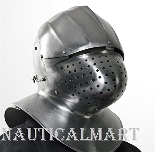 Medieval Italian Functional Sparring Helmet Neck Armor LARP