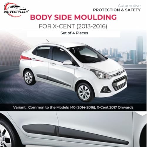 Image of Car Door Body Side Beading /Molding /Cladding for Hyundai Xcent Set of 04