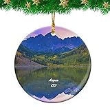 Weekino Aspen Maroon Bells Colorado USA Christmas Ornament Travel Souvenir Personalized Christmas Tr