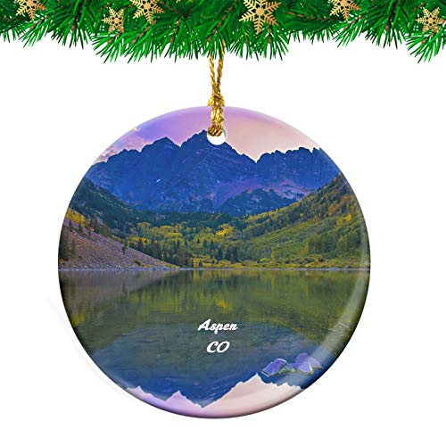 Weekino Aspen Maroon Bells Colorado Usa Christmas Ornament Travel Souvenir Personalized Christmas Tree Pendant Hanging Decoration #TOP25