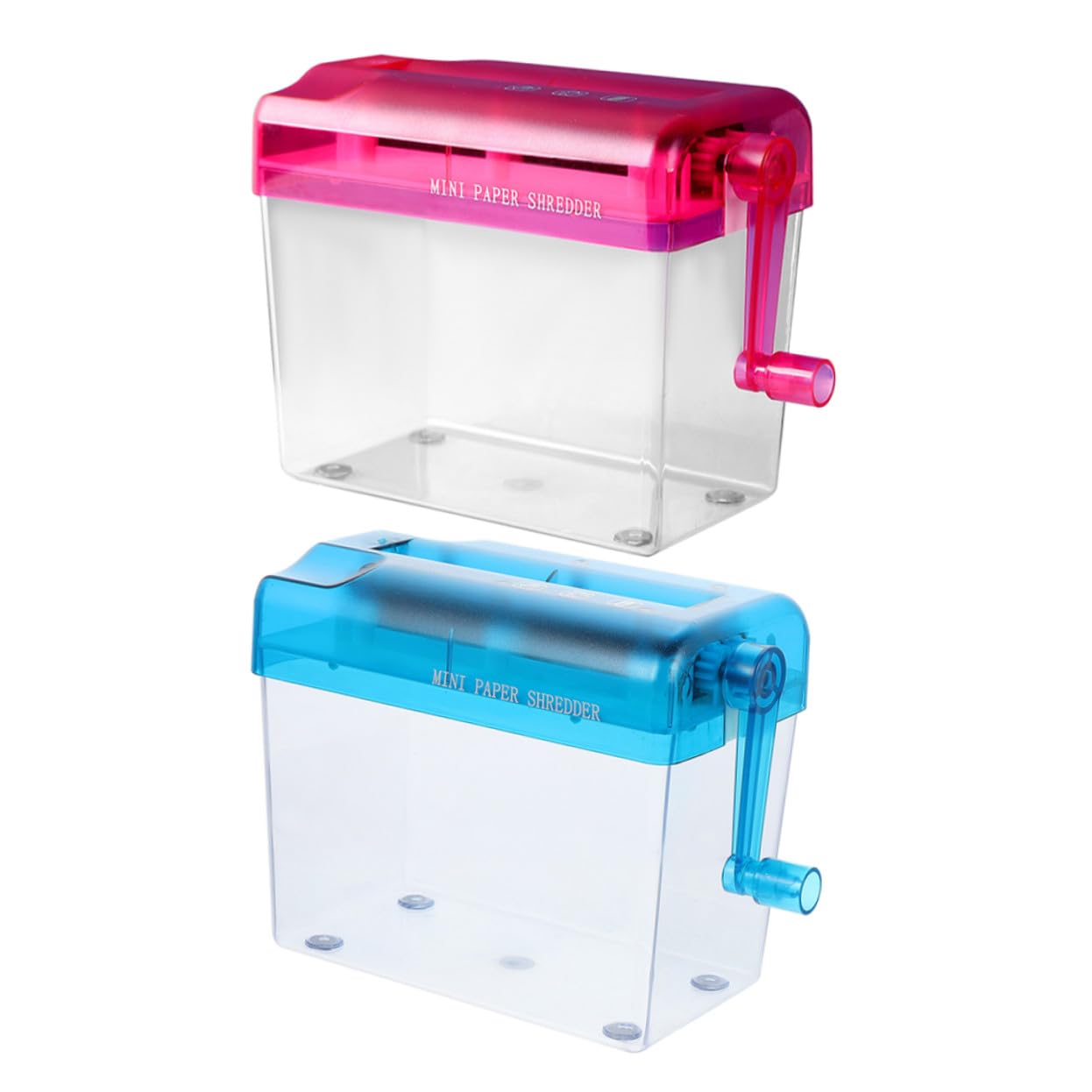 2 Pezzi Mini Distruggidocumenti Manuali Portatili per Casa e Ufficio Taglio Carta Elettricità Shredder Manuale ed Efficiente per Note Fatture e Foto