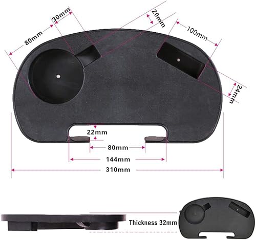 Miniatura 3 de Mesa lateral con clip para sillas de patio, soporte para tazas reclinables, ovalada de gravedad cero, soporte de silla plegable multifuncional para