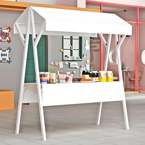 Soporte de exhibición ligero de 120 cm para aperitivos al aire libre, bebidas y perros calientes, carrito de comida comercial portátil perfecto para eventos y festivales