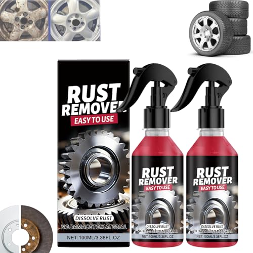 Nano Metal Rust Remover Polishing Spray for Tools,2026 New Rust Remover Spray for Metal,Multipurpose Rust Stain Remover,Strong Rust Remover,for Tools,Cars,Bikes,Grills,Bolts,Firearms & More (2pcs)