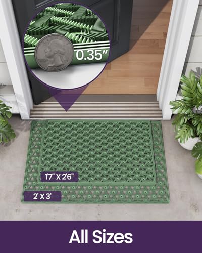Paillasson d'entrée extérieure en caoutchouc robuste au design de qualité - 3