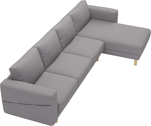 Miniatura 5 de Asiento duradero de tres o dos (3 o 2) con funda de sofá de repuesto por encargo compatible con IKEA Norsborg - Funda de sofá seccional de esquina