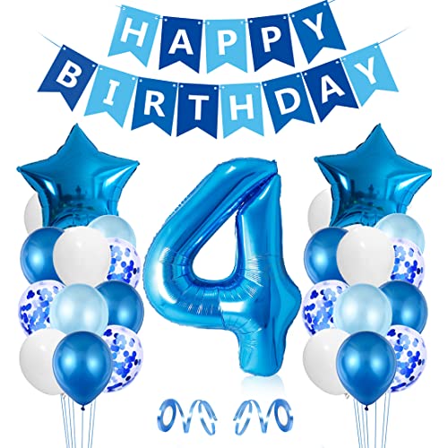 Globo de Cumpleaños 4 año, Globo 4 Año, 4 Cumpleaños Niño, Globo Numero 4 Gigantes, 4 Años Cumpleaños, Globos Decoracion Bautizo Comunión Fiesta Cumpleaños Cover