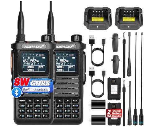 TIDRADIO TD-H8 GMRS Handheld Radio with Bluetooth