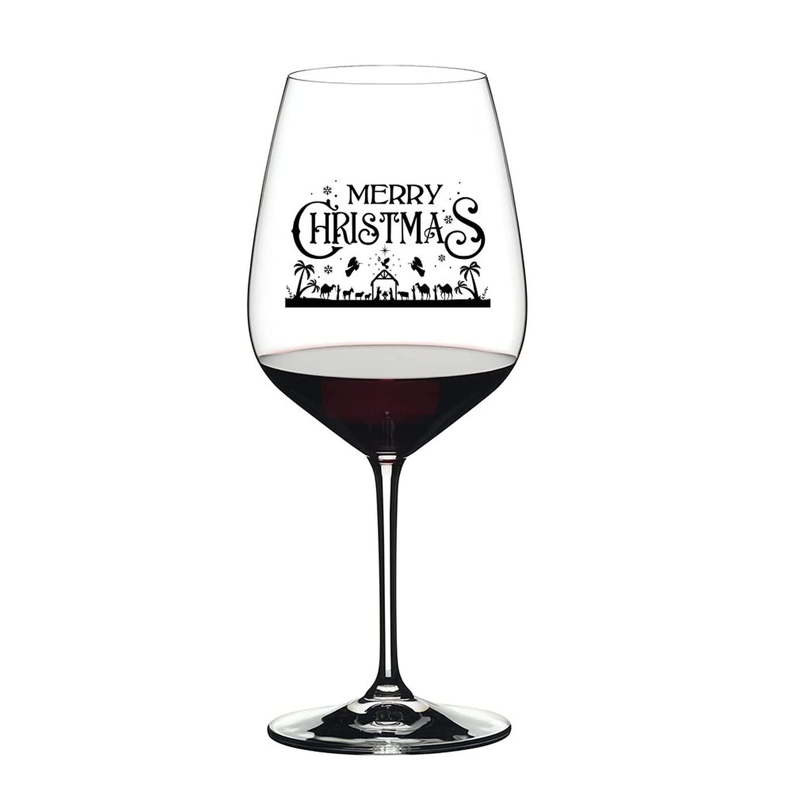 Copa de vino de Feliz Navidad, copa de vino de 17 onzas, juego de 2 regalos para mamá, gran regalo de vino para boda, aniversario, Navidad, cumpleaños