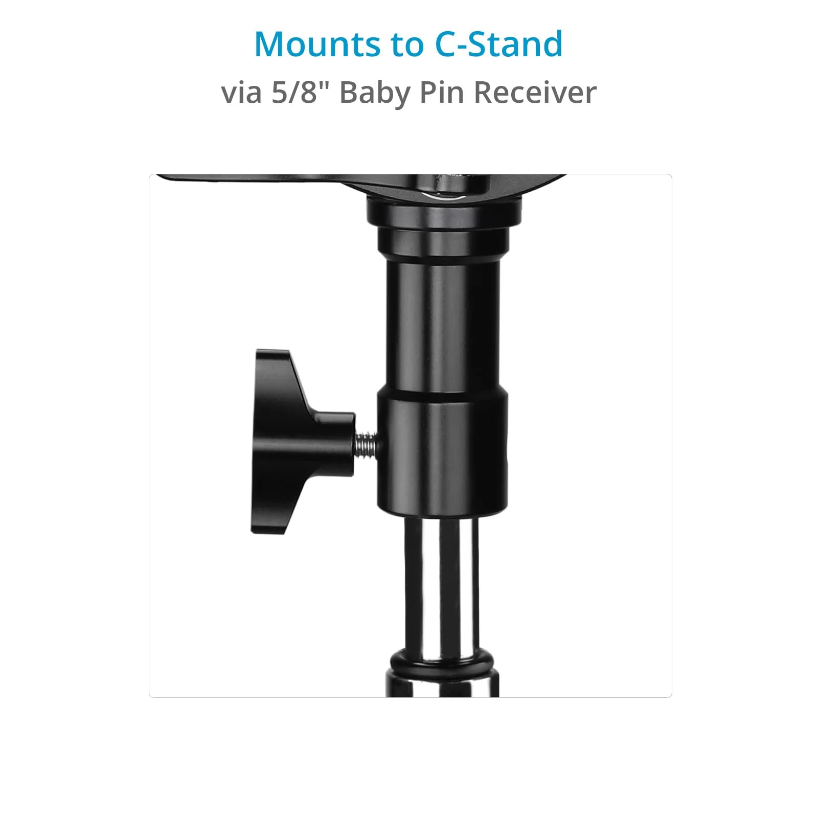 PROAIM Rotazione a 360° (75mm/100mm) Supporto Monitor Inclinabile.Dotato di Ricevitore 5/8” Baby Pin. Angolo di Inclinazione: 230°. Payload fino a 22kg / 50lb (P-ROTN-01)