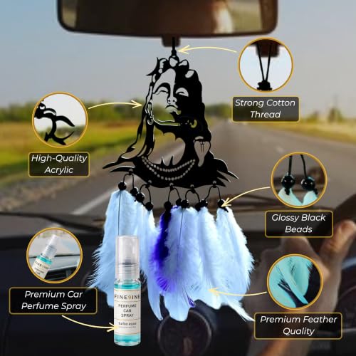 Image of Adiyogi Car Hanging Dream Catcher with Free 5 ml Car Perfume Spray
