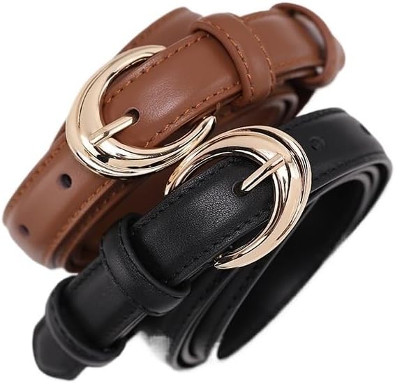 Leather Waist Belt Needle Buckle Women's Decoration Casual Cowhide Thin
