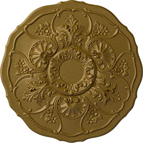 Image of Ekena Millwork CM22CNGLS Cornelia Ceiling Medallion, 22 1 /2 OD x 1 1 /2 P, Gold