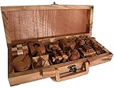 12 Wooden Puzzles Set In Wooden Suitcase