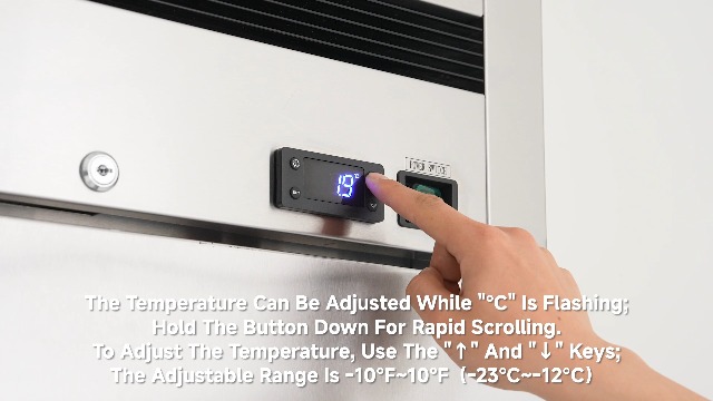 Image of BODEGACOOLER 23 Cu.Ft Reach-in Freezer, Stainless Steel Single Door -10℉-10℉ Commercial Upright Freezer for Restaurant, Cafe, Bar, Garage, Frozen Food Ice Cream Meat Storage