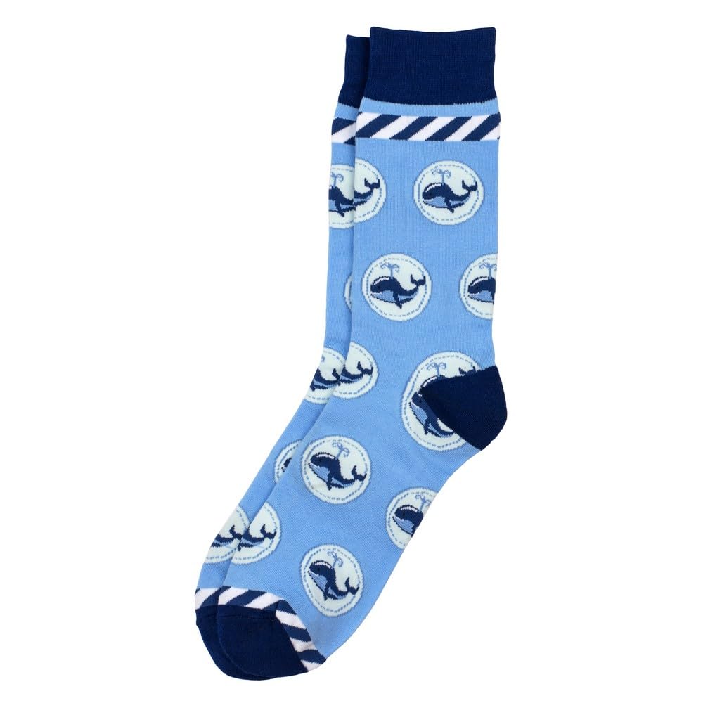 Socks cotton & spandex gents whale blue by JOE COOL