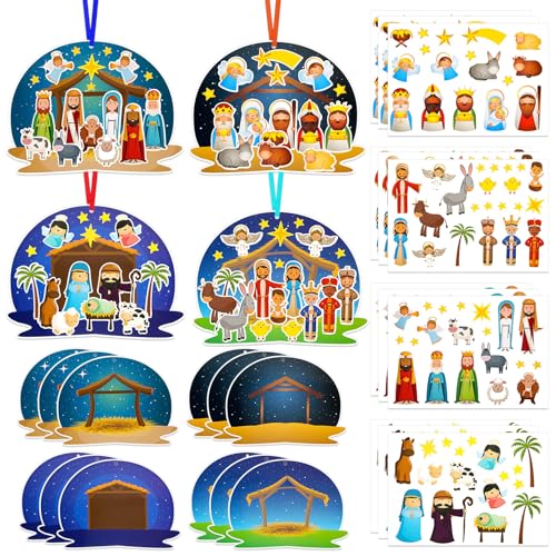 HOWAF 12 Set Bastelset Weihnachten Basteln Kinder DIY Krippe...