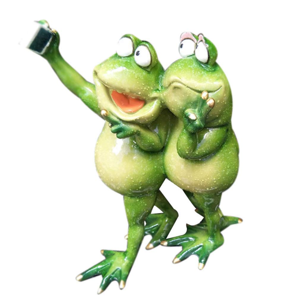 Statue grenouille verte Koliyn : rompez la monotonie de votre déco