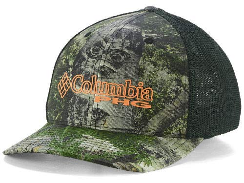 Columbia Camo Mesh Stretch-Fitted S/M Cap CAMO/GRN