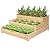 Giantex 3 Tier Raised Garden Bed Outdoor Vegetable and Flowers Planter Kit Elevated Raised Garden Bed Wood Planter No-Bolt Assembly, 49’’x49’’x22 (LxWxH)