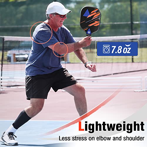 Image of niupipo Pickleball Paddles Set of 2 or 4, USAPA Approved Fiberglass Pickleball Paddle Set with Balls and Bag, Polypropylene Honeycomb Core, Lightweight Pickleball Paddles for Beginners Men Women