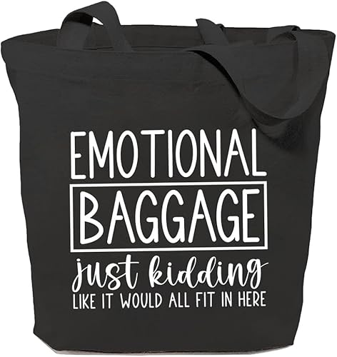 GXVUIS Bolsa de lona de equipaje emocional para mujer estética reutilizable de viaje para compras regalos para niñas