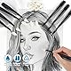 AGPTEK 44 Pcs Skizzenwischstifte, Skizzenwischer Set, Sketch Wiping Pen mit Rub Schwamm Skizze Trimmer Löschen Schwamm Wischer für Studenten Künstler Kohle Malerei Pinsel Art Supplies