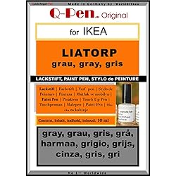 Estanteria Liatorp Q-Pen - Pintura para retoques compatible con Ikea LIATORP, color gris
