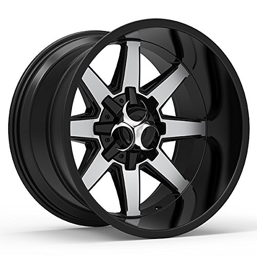 Toxic WIDOW 303 Gloss Black/Machined/Black Lip Wheel Finish (20 x 9. inches /6 x 135 mm, 20 mm Offset)