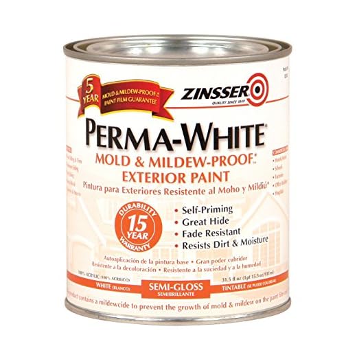 Rust-Oleum Zinsser 31.5 fl oz. PermaWhite Exterior Semi-Gloss