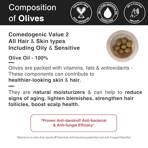 Image of Soulflower Olive Hair Oil for Hair Growth, Anti Hair Fall, Strong Hair & Repair Damaged Hair, Moisturizer for Fine Lines & Wrinkles, Makeup Primer, 100% Pure & Natural Coldpressed, 225ml (Pack of 2)