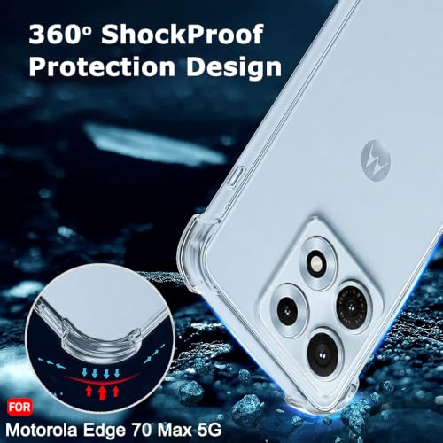 Image of TheGiftKart Transparent Crystal Clear Back Cover Case for Motorola Moto Edge 70 Max 5G | Shockproof Soft TPU Case | Cushioned Edges for Ultimate Protection Back Cover Case (TPU, Transparent)