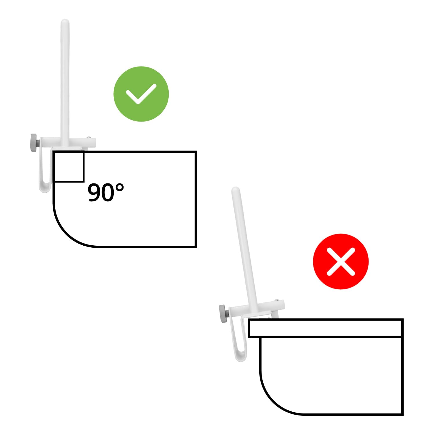 QWORK® Haltegriffe für Badewannen, Badewannengriff Ohne Bohren, Badewanneneinstiegshilfe, weiß