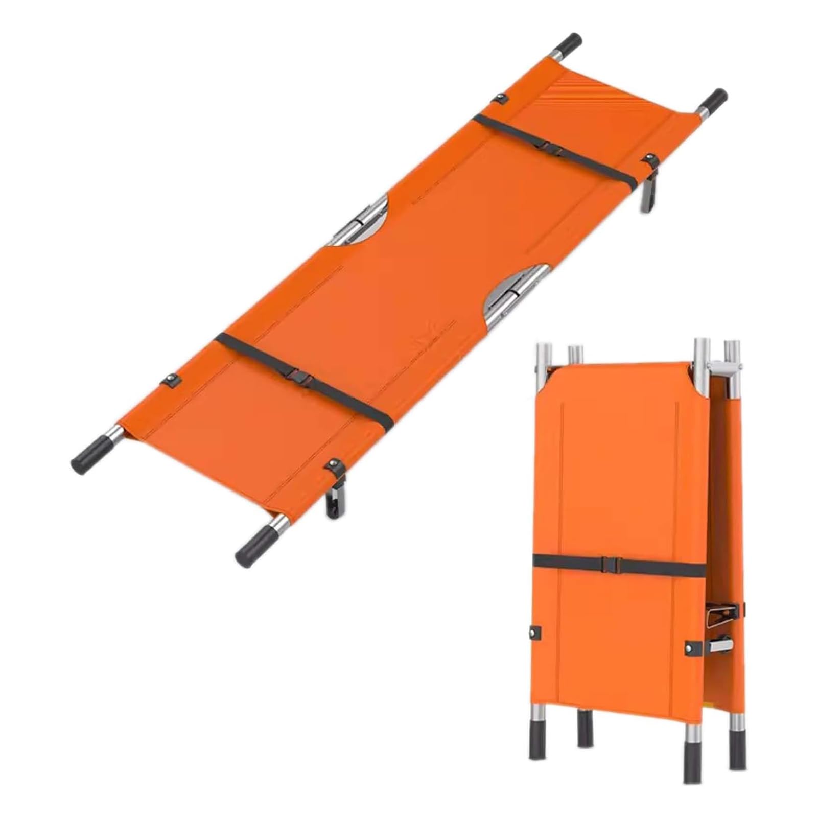 YNIYUJKL Portable Ambulance Stretcher, Folding Portable Transport Stretcher, Medical Stretcher With Rubber Feet, Foldable Patient And Animals Transport Stretcher,Orange