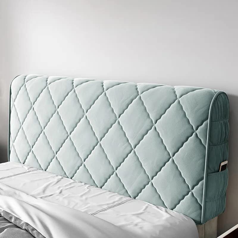 HUAOSCN Elastic Bed Headboard Cover, Stretch Bed Headboard Slipcover, Backrest Cover 180cm Dustproof Bed Head Cover, Nordic Style Single/Double/King Size Protector Cover For Headboard Bedroom Decor