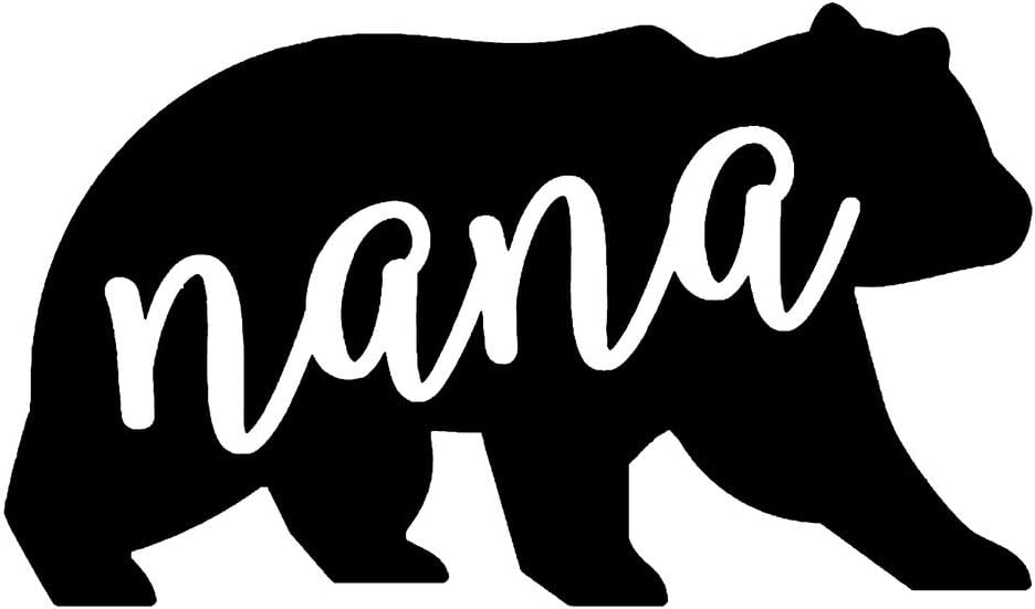 Nana Bear Decal Vinyl Sticker|Cars Trucks Vans Walls Laptop|Black |5.5 x 3.2 in|DUC1791