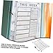 SEWACC 1set Erasable Weekly Planning Board Acrylic Message Board for Office Home Includes Push Whiteboard Marker for Weekly Memo Task Organization