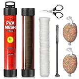 DONQL 5M PVA Mesh Carp Fishing with Scissors, 44MM PVA Bags Carp Fishing, 45