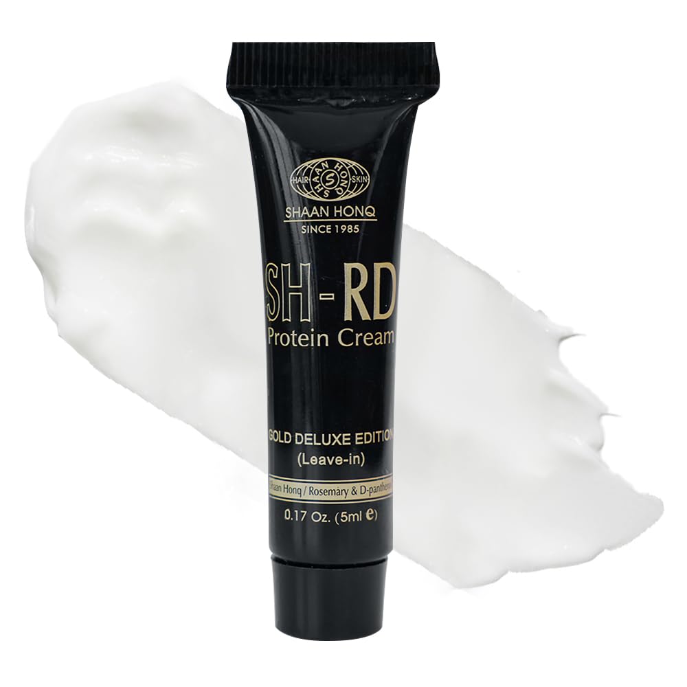 SH-RD Gold Deluxe Edition Protein Cream | Leave-In Hair Treatment with Gold, Deep Sea Water, Rosemary & Silk Protein | Defrizz, Heat Protection, Shine & Repair | Professional Salon Formula - 5 ml-image-46