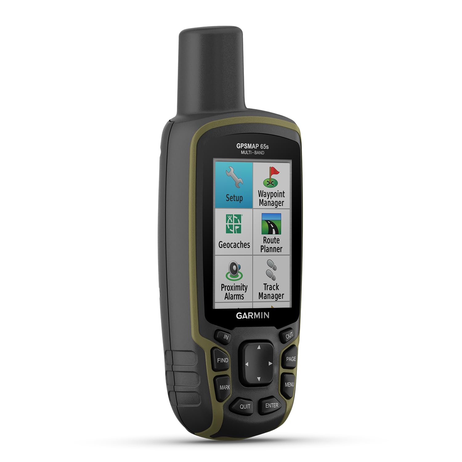 Garmin GPSMAP 65s – robustes GPS-Outdoor-Navi mit vorinstallierter TopoActive Europa-Karte, 2,6-Zoll Farbdisplay, Barometer & 3-Achsen-Kompass